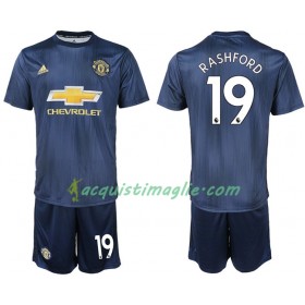 Divisa di Calcio Manchester United RASHFORD 19 Bambino Terza 2018/2019